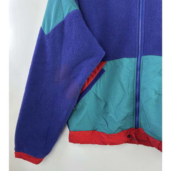*Flawed Vtg 90's The North Face Extreme Z Fleece Color Block USA Made Size Large - Picture 9 of 16